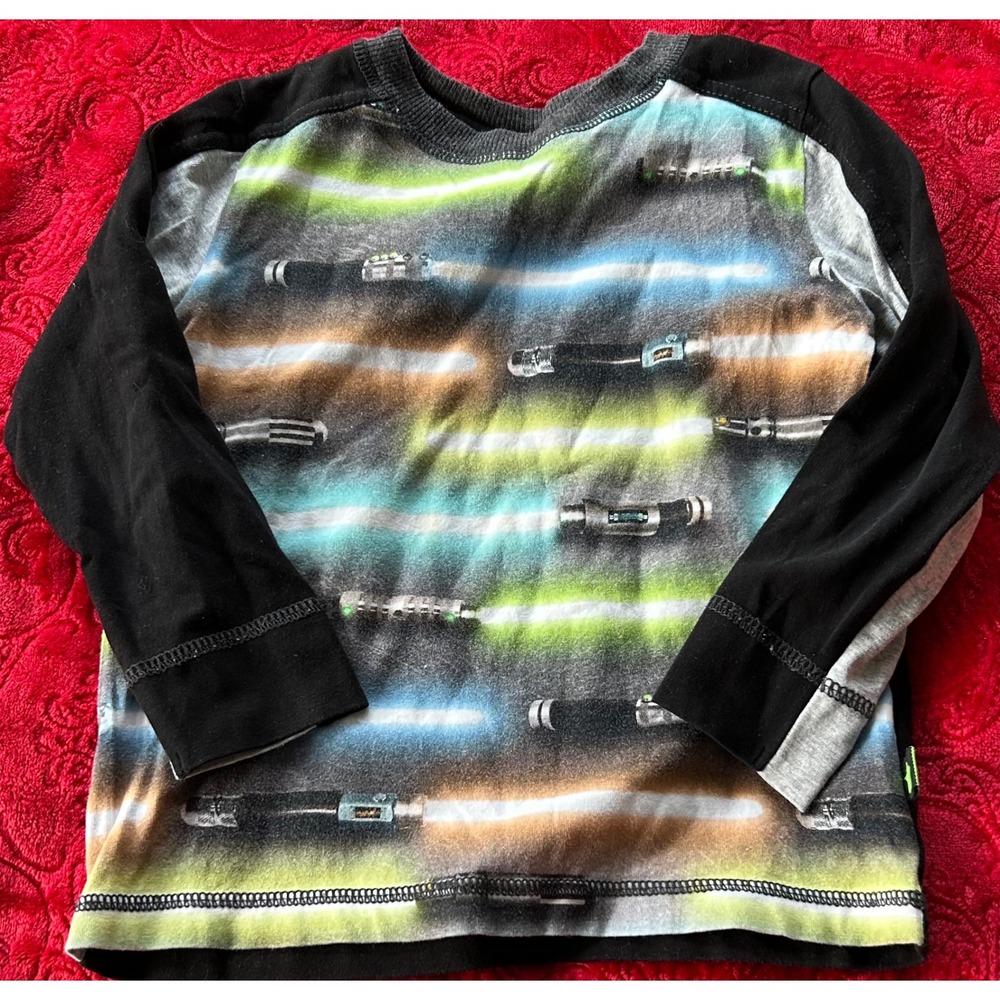 Molo Kids Long Sleeve Lightsaber Star Wars Graphic‎ T-Shirt Size 92